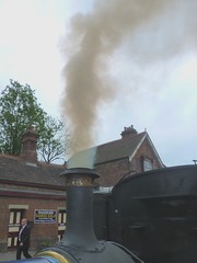 SE&CR P class 0-6-0T locomotive smoking. .