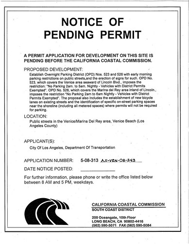 Notice of Pending Permit Venice OPD 2013