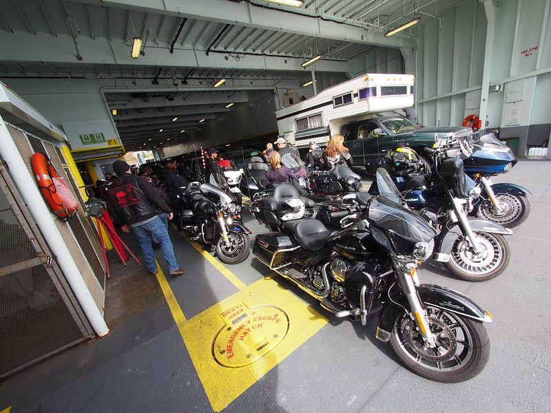 Motorcycles on M/V Kittitas: There were a lot of them!