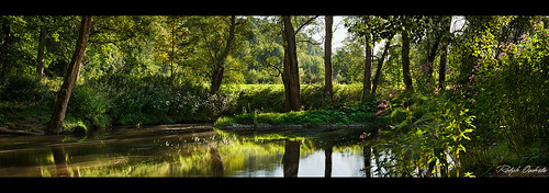 longexposure light summer panorama reflection creek germany murr burgstall rivermurr