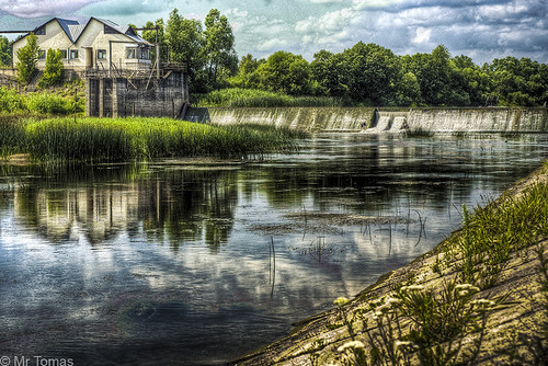 50mm 50mm18 50mm18g architecture building color colorful contrast contrasty d80 dam day europe hdr landscape lithuania nature nikkor50mm18g nikon nikond80 park reflection stream summer taurage tauragė travel trip vivid water