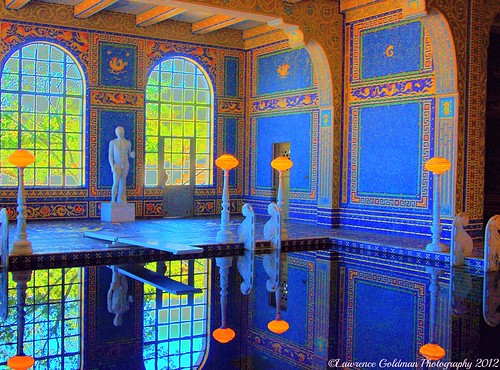 blue windows pool reflections tile ambientlight 500views simeonswimming hearstcastlesan poolindoor flickrstruereflection1 poolneptune