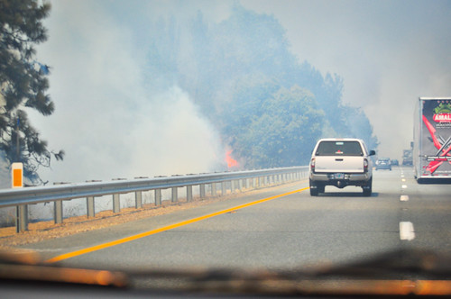 california ca car fire i5 saltcreek shastalake wildfire interstate5 vancouvertrip2012