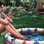 Swimming Pool, oil on canvas, 24 x 40, 1988