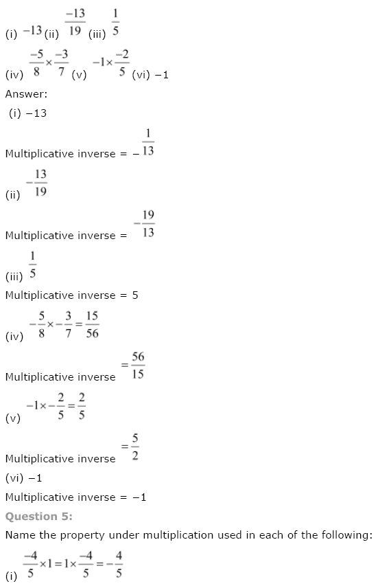 NCERT Solutions For Class 8 Maths Ch 1 Rational Numbers PDF Download