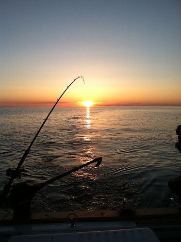camera sunrise fishing lakemichigan