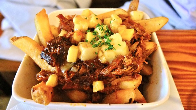 Pulled Pork Applewood Smoked Cheddar Poutine | Catch 122 Cafe Bistro