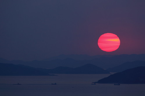 sunset red sea sky sun japan landscape graduation shikoku 夕陽 日本 kagawa 海 空 風景 瀬戸内海 四国 香川