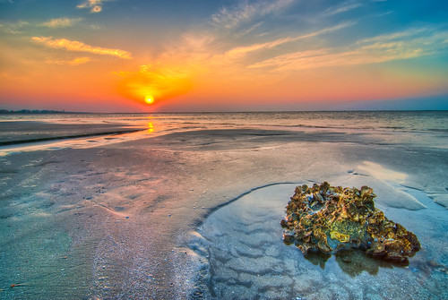 ocean sea color reflection beach water rock sunrise river sand colorful stream oysters sullivansisland