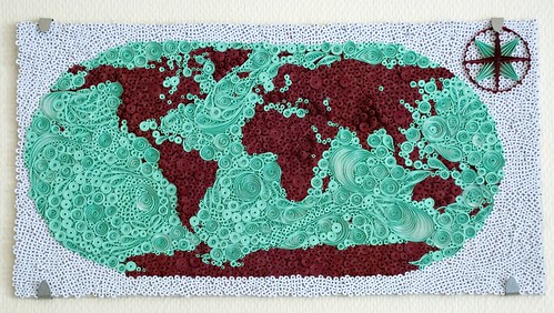 Quilled World Map