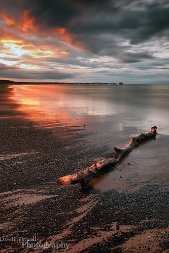 sunset sea sky seascape beach clouds canon pier log sand filters hitech redsnapper hartlepool steetley