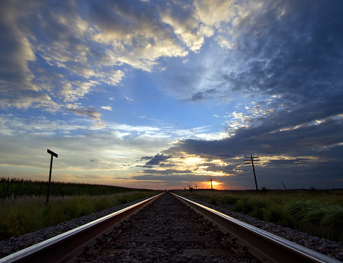 sunset day cloudy traintracks tracks northdakota plains railroadtracks towercitynorthdakota