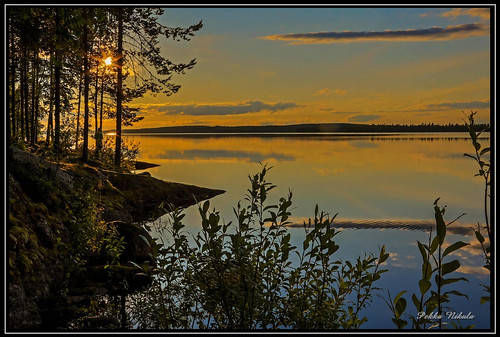 sunset lake nature water finland evening sunrisesunset auringonlasku kiantajärvi suomussalmi leirintäalue