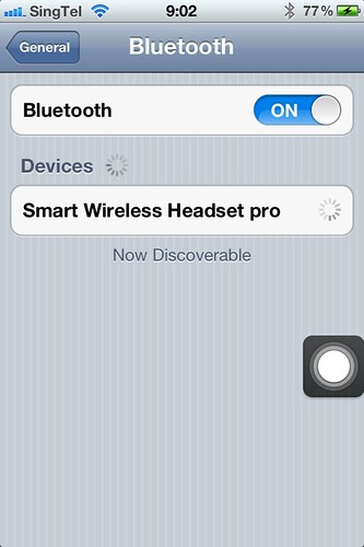 Sony MW1 Smart Wireless Headset Pro - iPhone 4S Bluetooh