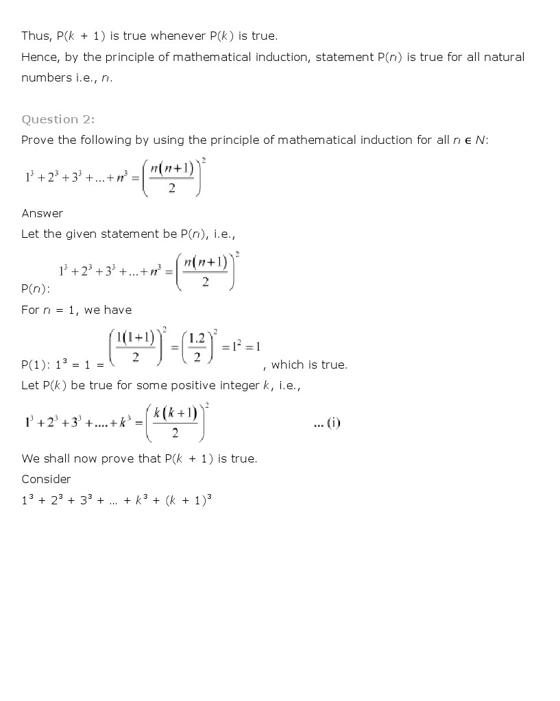 NCERT Solutions for Class 11 Maths Chapter 4 - Principle of Mathematical Induction