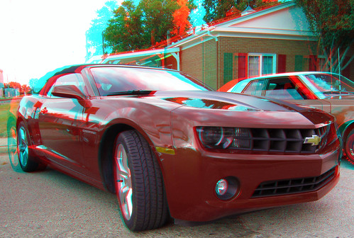 stereoscopic stereophoto 3d anaglyph iowa larrys stereo carshow merrill redcyan 3dimages 3dphoto 3dphotos 3dpictures stereopicture larryscarshow072512