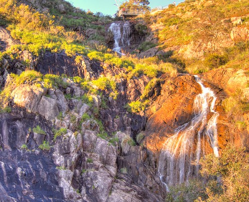park landscape waterfall lesmurdiefalls