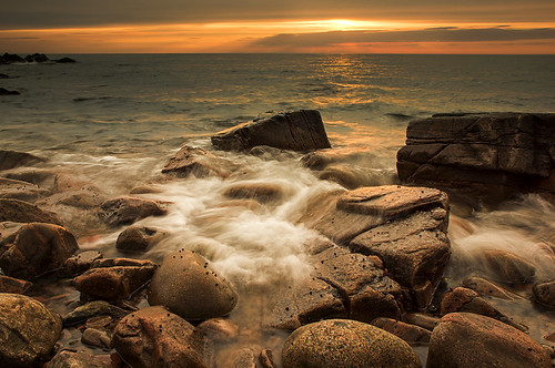 ocean sunset sea seascape reflection water coast skåne rocks waves sweden stones waterscape thegalaxy mygearandme ringexcellence