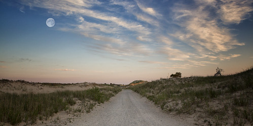 road moon night canon landscape scenery michigan dunes hikingtrail roadtonowhere