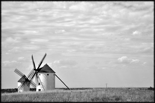 bw españa paisajes blancoynegro landscapes spain windmills molinos cuenca motadelcuervo