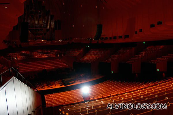 Inside one of the performance halls