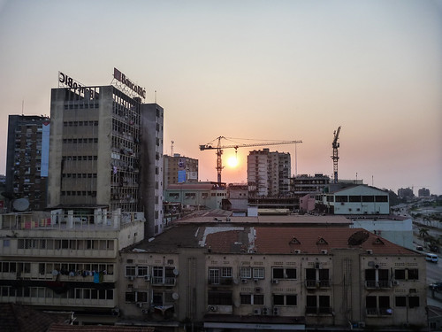 africa sunset downtown angola luanda
