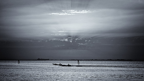 sunset sea boats tramonto mare lagoon barche fred duel laguna duello