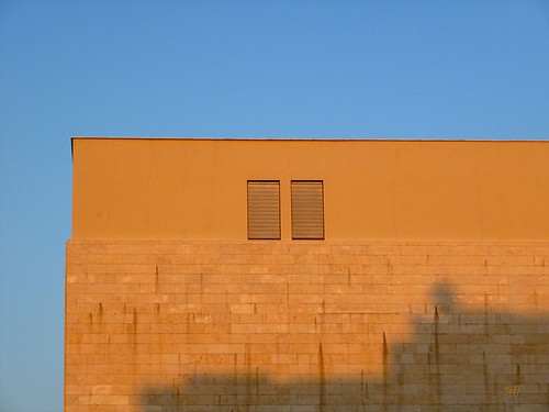blue sunset shadow sky sun abstract square israel glow modiin