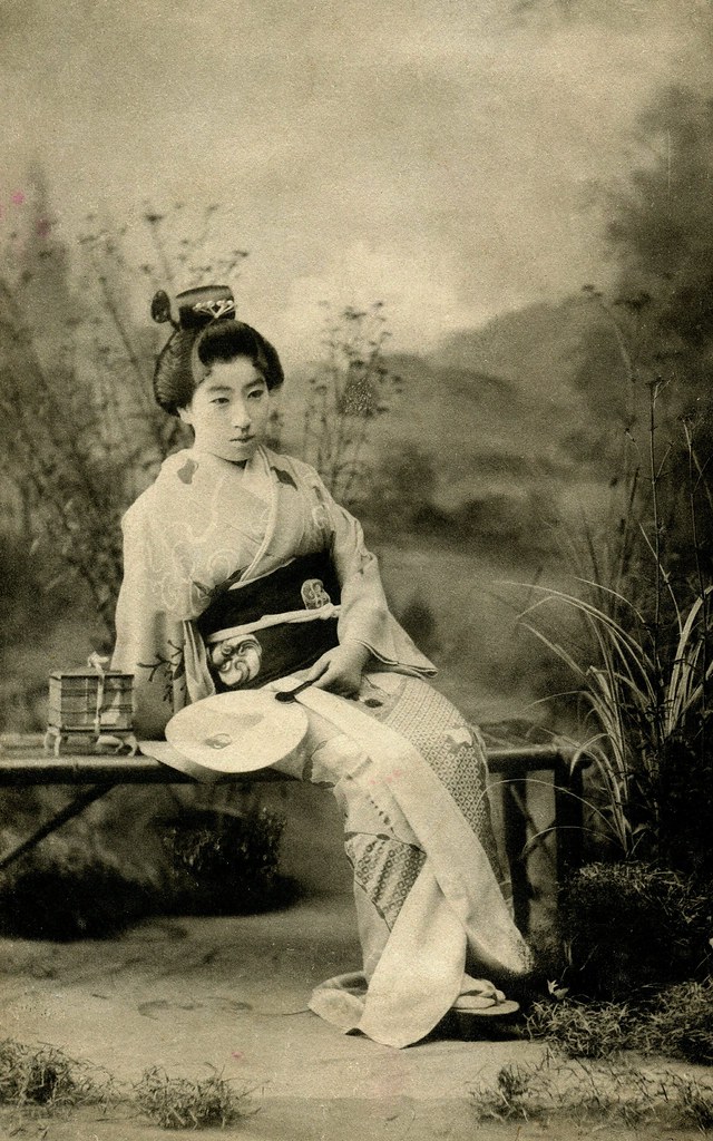 Shinbashi Geisha with a Cricket Cage 1905