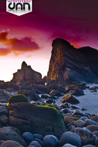 sunset sea color colour beach rock landscape atardecer mar nikon asturias playa paisaje medal nd puestadesol filters marino rocas piedras lightroom cantabrico coaña cokin filtros d80 islia islion
