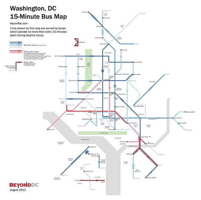 Washington, DC 15-Minute Bus Map | Flickr - Photo Sharing!