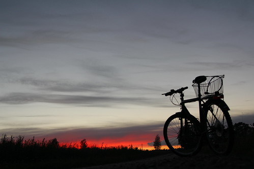 sunset bicycle jalgratas loojang