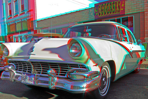 stereoscopic stereophoto 3d anaglyph iowa stereo carshow akron redcyan 3dimages 3dphoto 3dphotos 3dpictures stereopicture akroncarshow080812