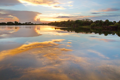 sunset sky lake water clouds reflections landscape evening skies surreal cocoa storms ericbrown hdr portstjohn faylake