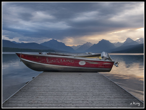park lake boats boat dock montana glacier national campground mcdonald apgar sking5000