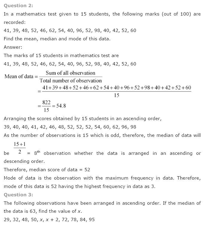 NCERT Solutions For Class 9 Maths Solutions Chapter 14 Statistics PDF Download