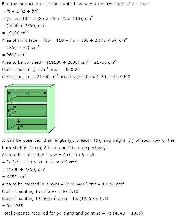 NCERT Solutions For Class 9 Maths Solutions Chapter 13 Surface Areas and Volumes PDF Download