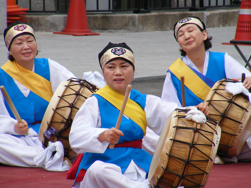 Traditional Drumming Performance in Seoul, South Korea 