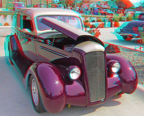 stereoscopic stereophoto 3d nebraska anaglyph stereo carshow westpoint redcyan 3dimages 3dphoto 3dphotos 3dpictures stereopicture lastflingtillspring
