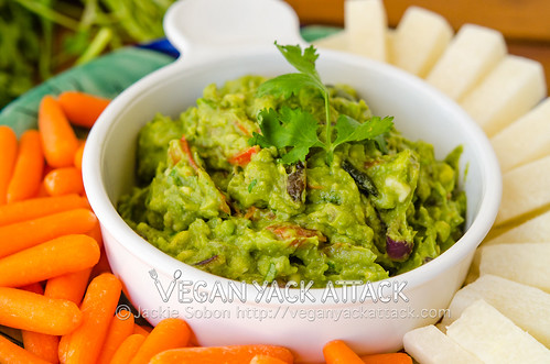 Roasted Veggie Guacamole: Not your typical Guacamole, this dip is filled with roasted veggies that bring a caramelized sweetness to its refreshing base.