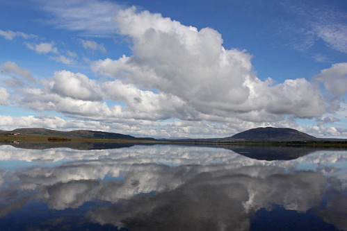 sky lake reflection nature clouds landscape mirror iceland south búrfell grímsnes álftavatn torfastaðir