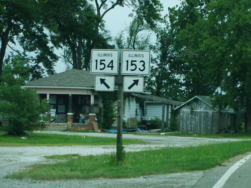 153 154 illinois route highway state sign