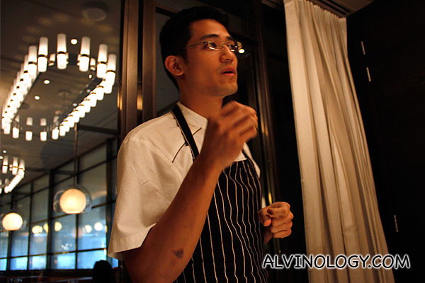 Executive Sous Chef Nicholas Tang who prepared our meal and gave an introduction on each of the dishes