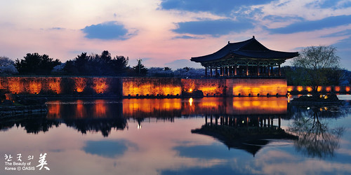 sunset reflection landscape korea nightview southkorea gyeongju anapji gyeongsangbukdo anapjipond
