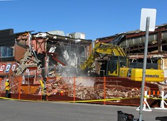 Demolition of Former Grey Goose Garage - afternoon