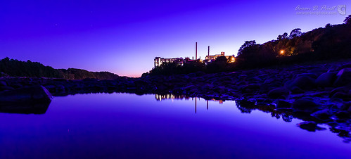 blue sunset panorama reflection rocks unitedstates bangor maine penobscotriver easternmainemedicalcenter