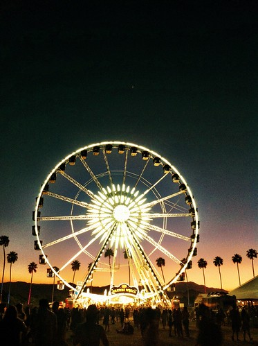 light sunset music tree wheel night desert palm coachella 2012