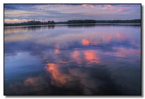 sunset wisconsin clouds reflections fourthlake moenchain