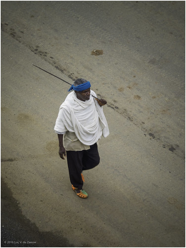 ethiopia man walking aksum tigray