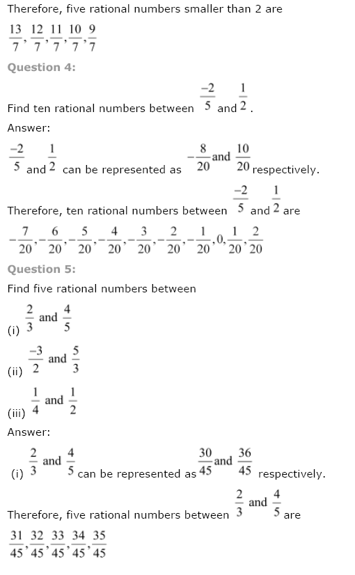 NCERT Solutions For Class 8th Maths Chapter 1 Rational Numbers Free Study Material CBSE